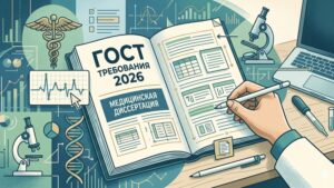 Современная иллюстрация с медицинскими атрибутами и документами для оформления дипломной работы по ГОСТу